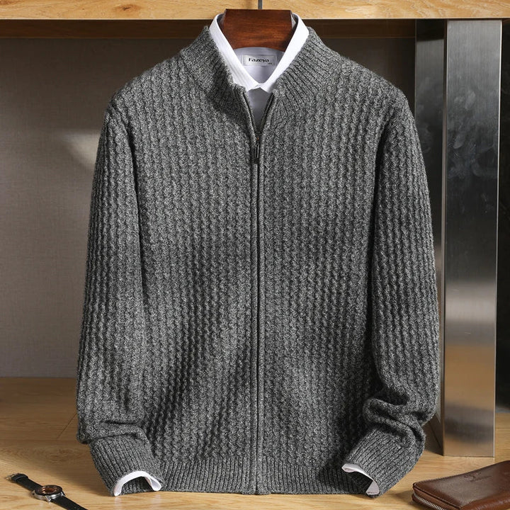 Mens Zip Front Everyday Regular Fit Cardigan