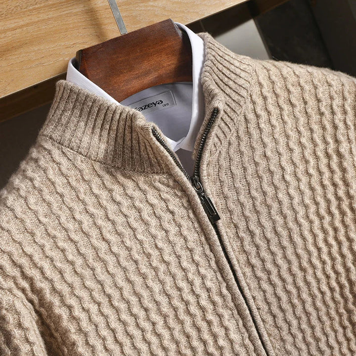 Mens Zip Front Everyday Regular Fit Cardigan