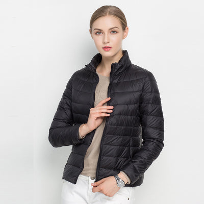 Womens Zip Front Quilted Jacket