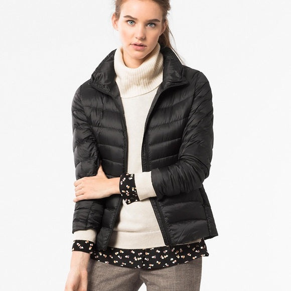 Womens Zip Front Quilted Jacket