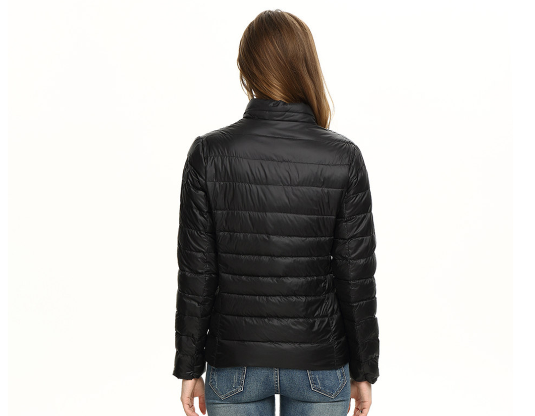 Womens Zip Front Quilted Jacket