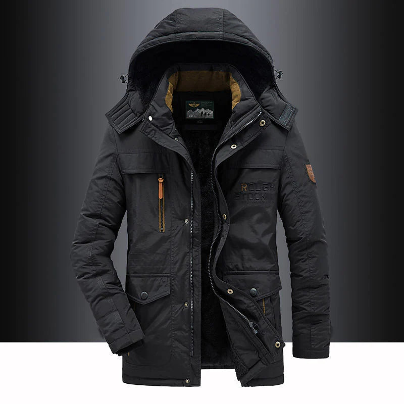 Mens Hooded Water Resistant Parka