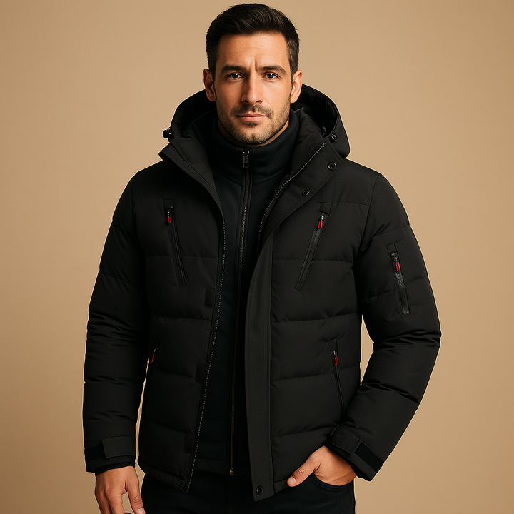 Mens Hooded Thick Padded Puffer Jacket