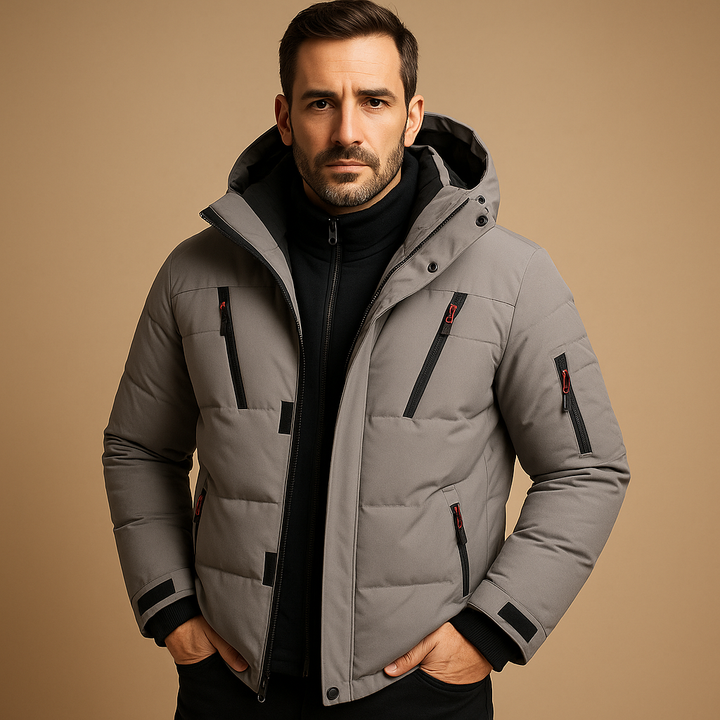 Mens Hooded Thick Padded Puffer Jacket