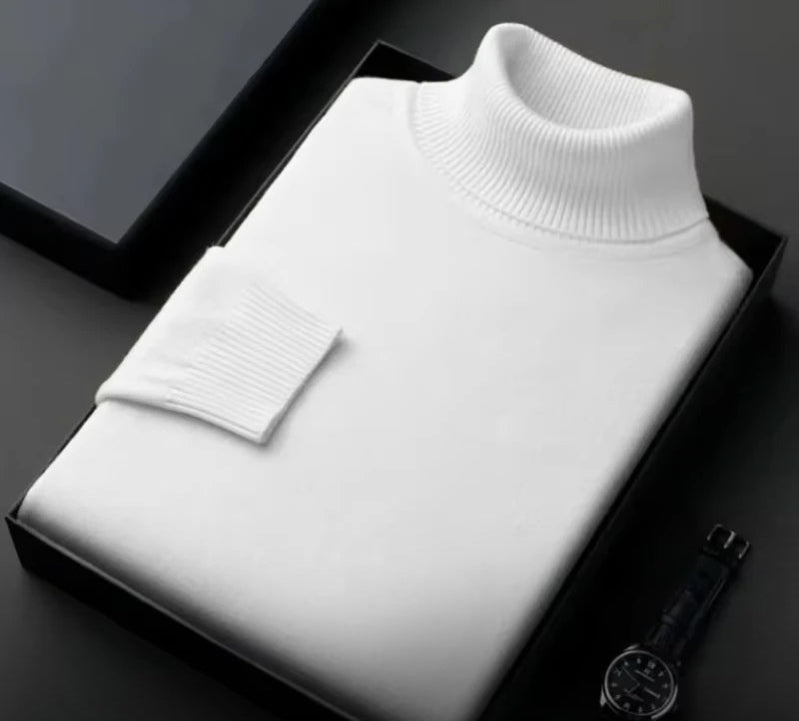 Mens Cashmere Knit Turtleneck Jumper
