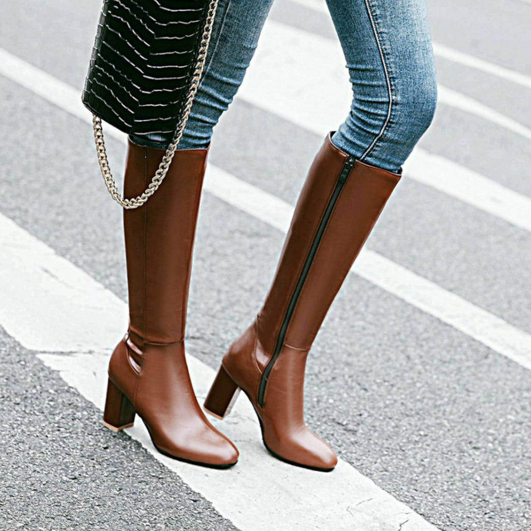 Womens Zip Front Boots