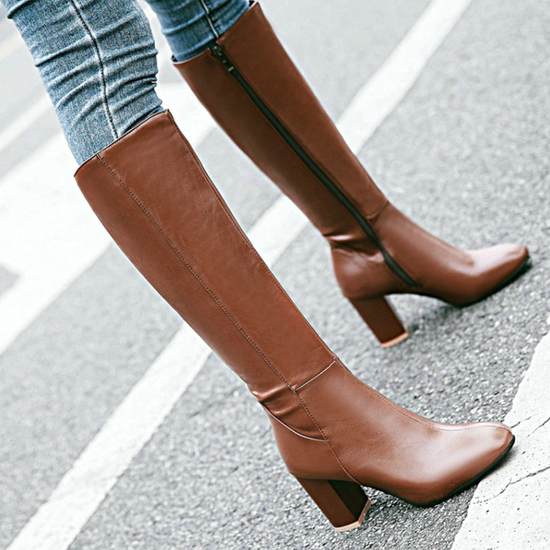 Womens Zip Front Boots