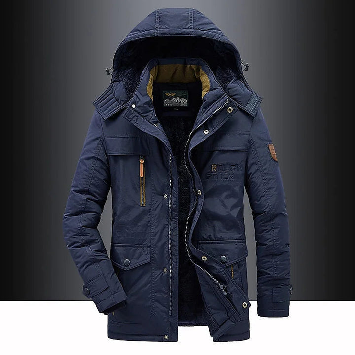 Mens Hooded Water Resistant Parka